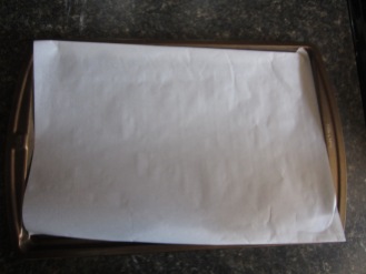 Don't forget to line the baking sheet with parchment paper!